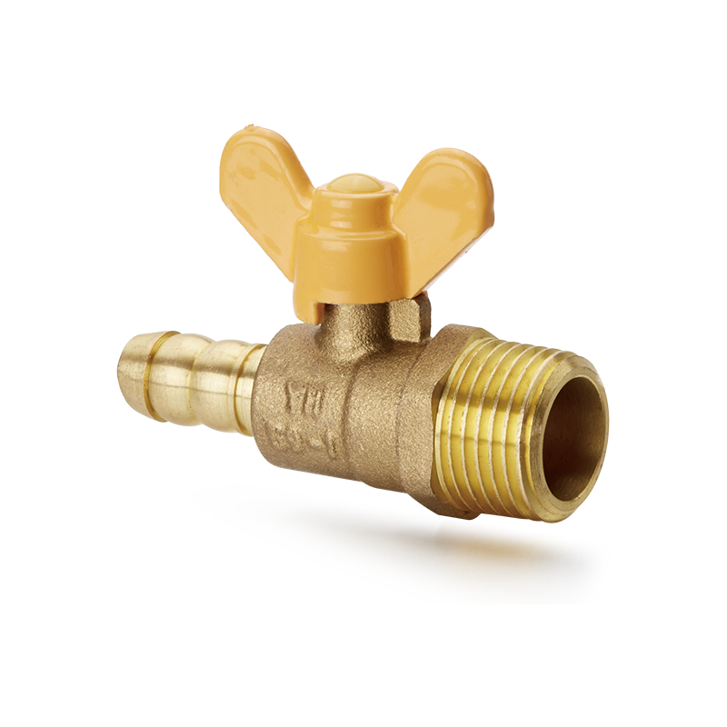 Válvula de esfera de latão YH-207 com alça borboleta (conector M/mangueira)